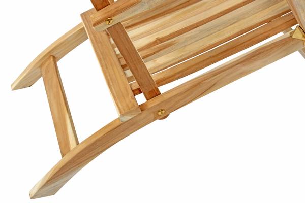 Gartenliege PUCCON Beige - Teakholz - 150 x 100 x 60 cm