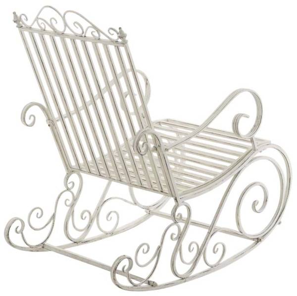 Schommelstoelen Smilla set van 2 wit - metaal - 56 x 94 x 90 cm