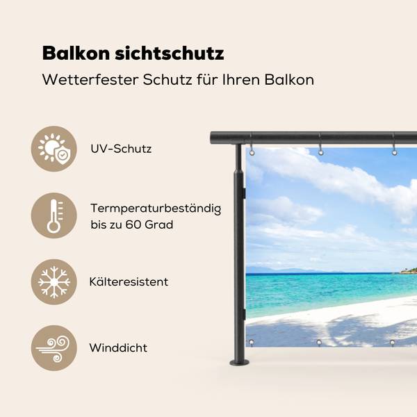 BALKON-SICHTSCHUTZ Tropenstrand Höhe: 110 cm
