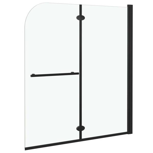 Duschabtrennung 3003717 Schwarz - Aluminium - Edelstahl - 120 x 140 x 1 cm