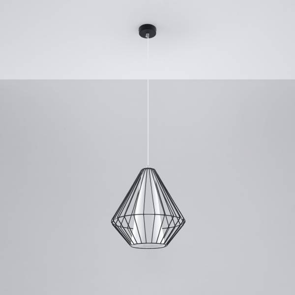 Pendelleuchten Demi Schwarz - Stahl - 28 x 130 x 28 cm