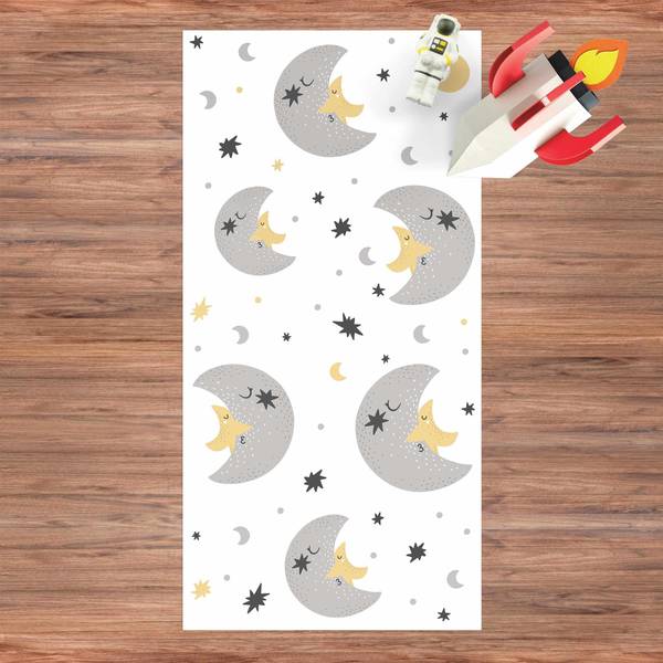 Skandinavischer Mond und Stern 140 x 280 cm