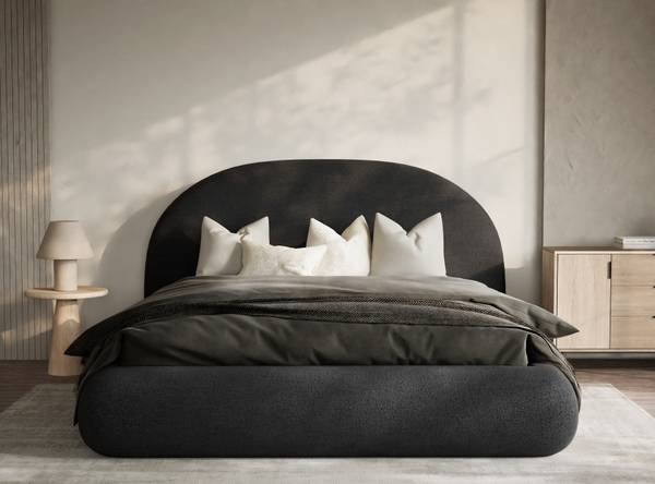 Polsterbett Maumere Graphit - Liegefläche Breite: 180 cm