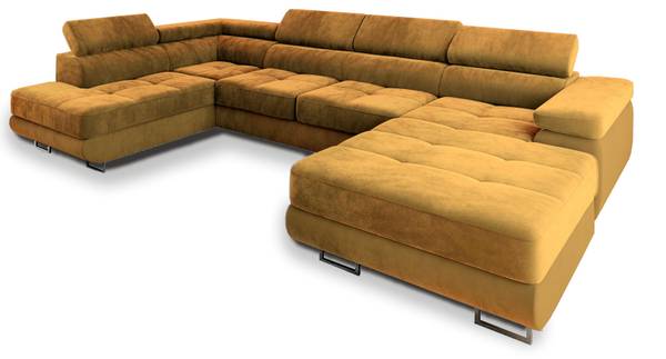 Ecksofa CASONE L-S Senfgelb - Ecke davorstehend links