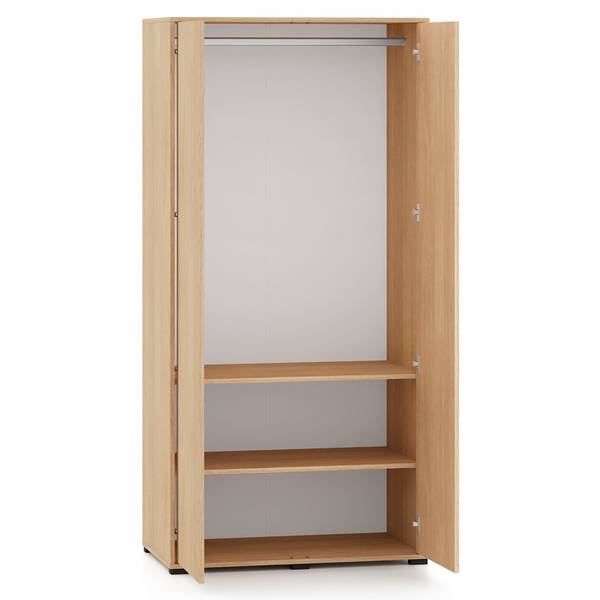 Kleiderschrank HEGGERS Braun - Melamin - 92 x 190 x 52 cm