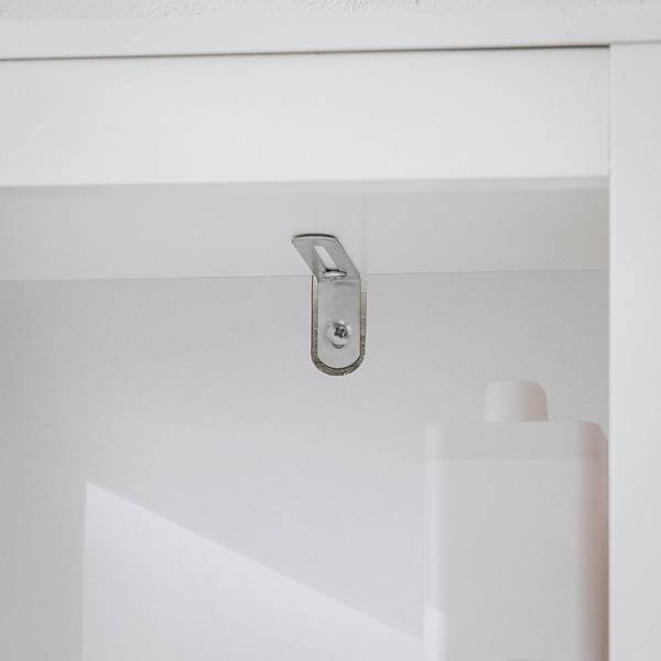 Hoge kast BZR123-W wit - plaatmateriaal op houtbasis - 30 x 145 x 30 cm