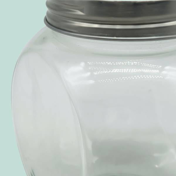 Bonbonglas 6er Set 480 ml Silber - Silikon - 11 x 11 x 8 cm