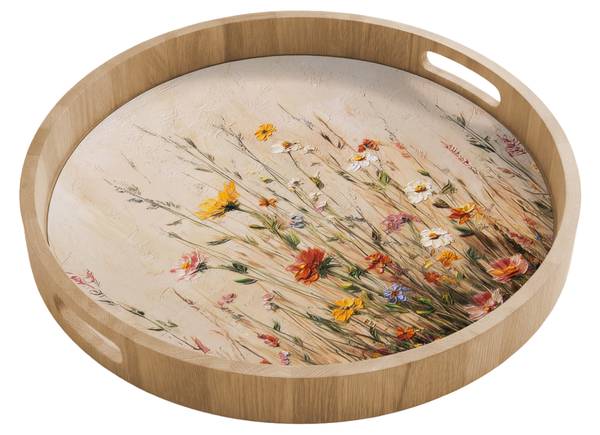 SERVIERTABLETT Blumen 50 x 50 cm