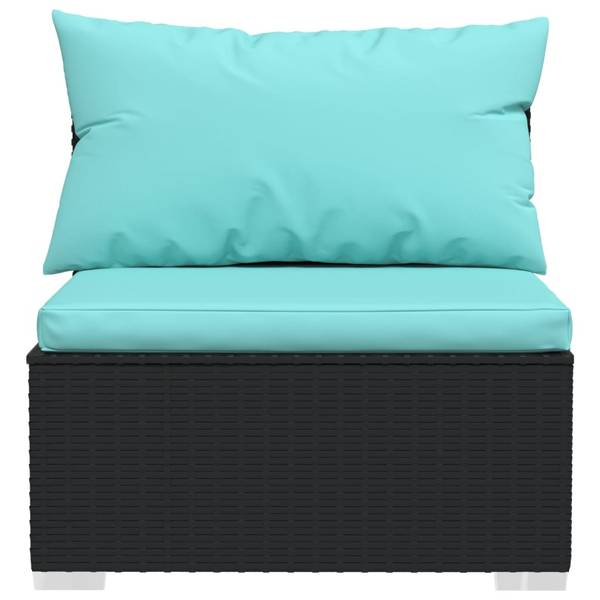 Garten-Lounge-Set 3013632-29 (4-teilig) Schwarz - Blau - Polyester - Stahl - 70 x 30 x 70 cm