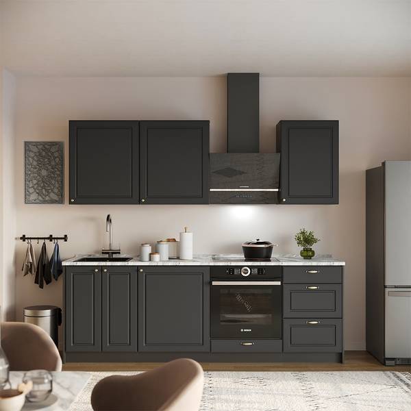 Keukenonderkast Fame-Line 65146 bruin - grijs - staal - 60 x 82 x 60 cm