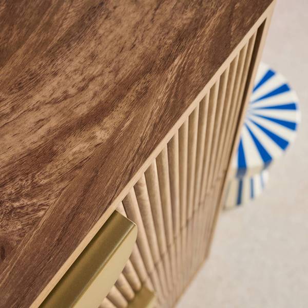 Schuhregal Celian Braun - Holz teilmassiv - 25 x 121 x 60 cm