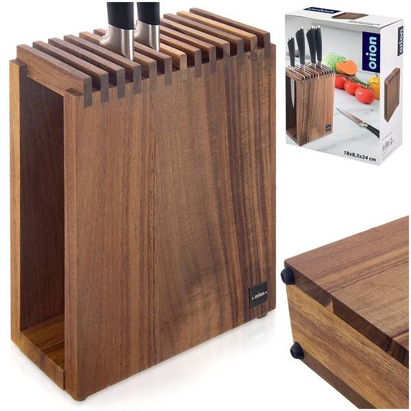 Messerblock 154313 Braun - Massivholz - 9 x 24 x 18 cm