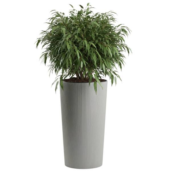 Blumentöpfen Urbanika 3er-Set Grau - Kunststoff - 29 x 57 x 29 cm