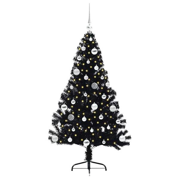 Sapin de Noël 3009436-8 Noir - Argenté