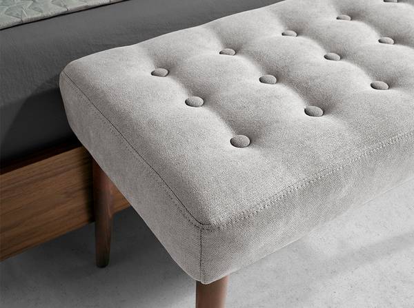 Bank 5107 Grau - Flachgewebe - Polyester - Webstoff - 100 x 45 x 40 cm