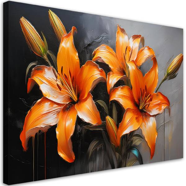 Canvas schilderij Lelies 60 x 40 cm