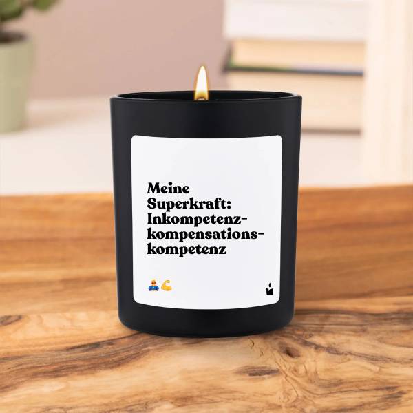 Bougie parfumée 100963 Noir - Cire - 7 x 8 x 7 cm