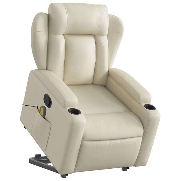 Massagesessel mit Aufstehhilfe 3032385-2 Creme - Weiß
