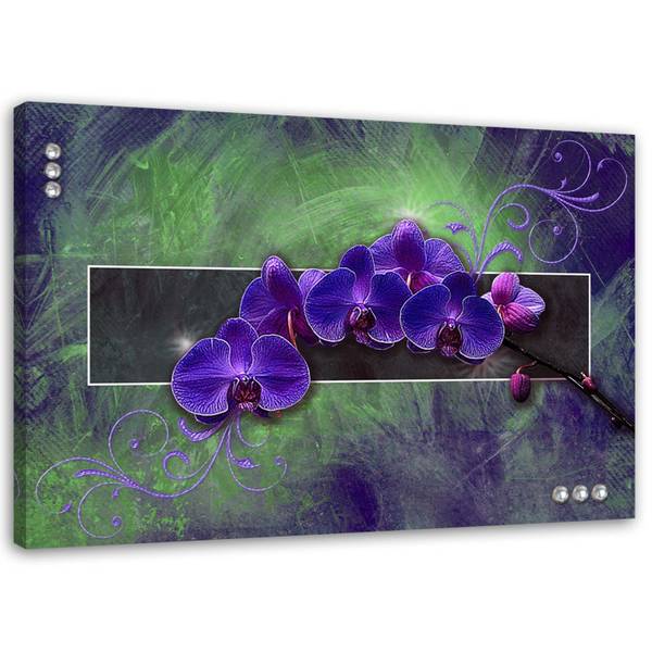 Wandbild orchidee zen spa 3d 120 x 80 cm