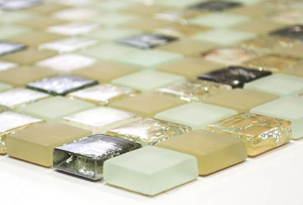 Mosaikfliesen 82B-0112 Beige - Glas - 30 x 30 x 30 cm
