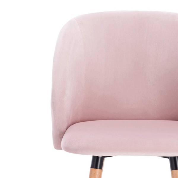 Esszimmerstuhl Barroso (2er Set) Pink - Samt - 55 x 84 x 55 cm