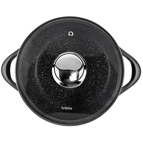 Kochtopf Set  BRI-MGK18 (6-teilig) Schwarz - Aluminium - Kristallglas