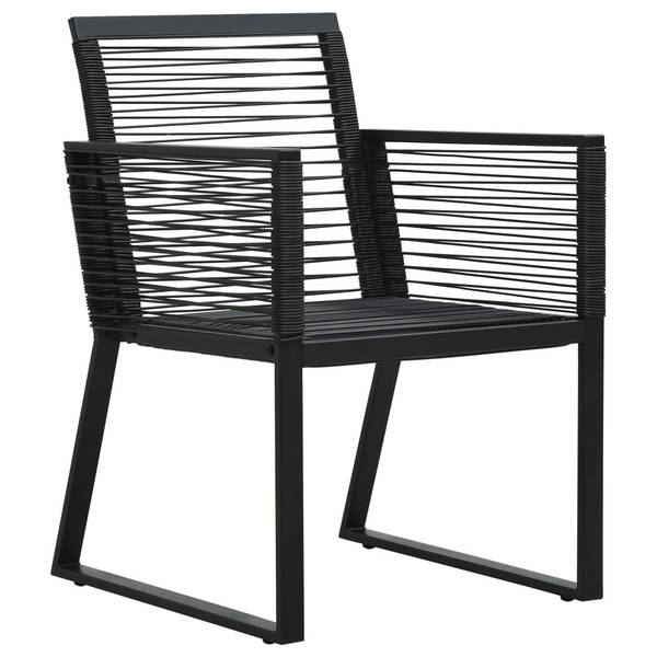 Garten-Essgruppe 3060213 (3-teilig) Schwarz - Stahl - PVC - 80 x 74 x 80 cm