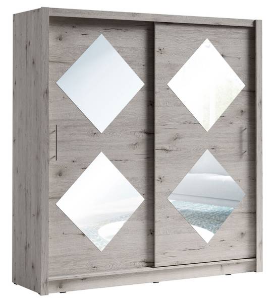 Schiebetürenschrank BORA Braun - Stahl - 205 x 215 x 62 cm
