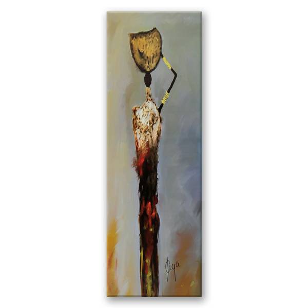 Wandbild frau aus afrika 40 x 120 cm