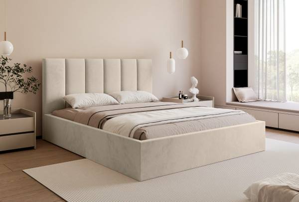 Polsterbett Eloria Beige - Breite: 188 cm