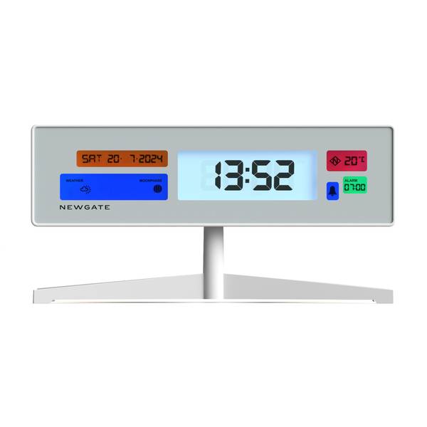LCD-Wecker Supergenius Weiß