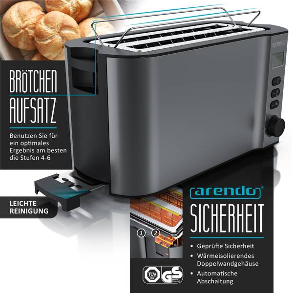 Toaster & Eierkocher Set GE-2575 Grau