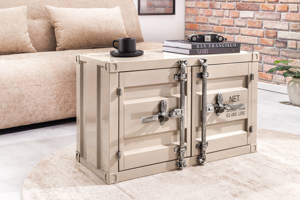 Verriegelbarer Aktenschrank GLOBETROTTER Beige - Grau