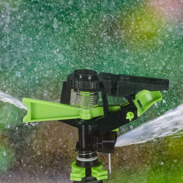 Impulsregner Garten 3er Set Schwarz - Grün - Kunststoff - 13 x 31 x 6 cm