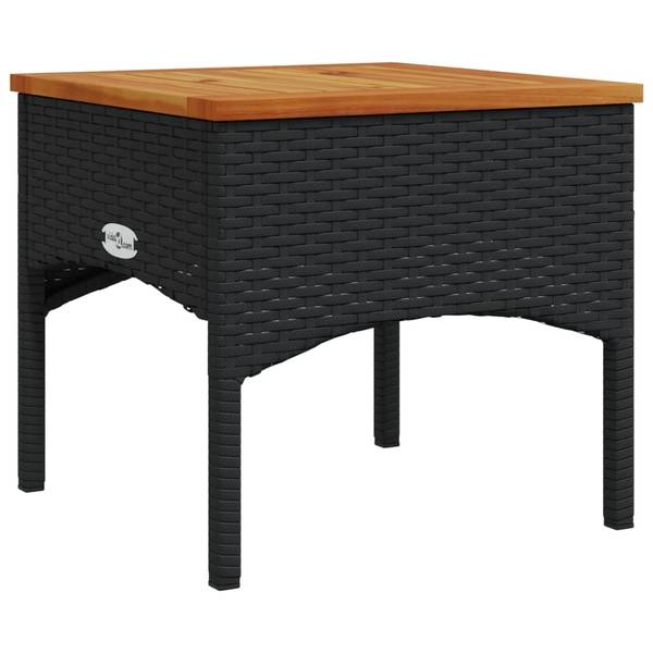 Loungeset 3034169 set van 3 zwart - acacia - staal - 40 x 37 x 40 cm