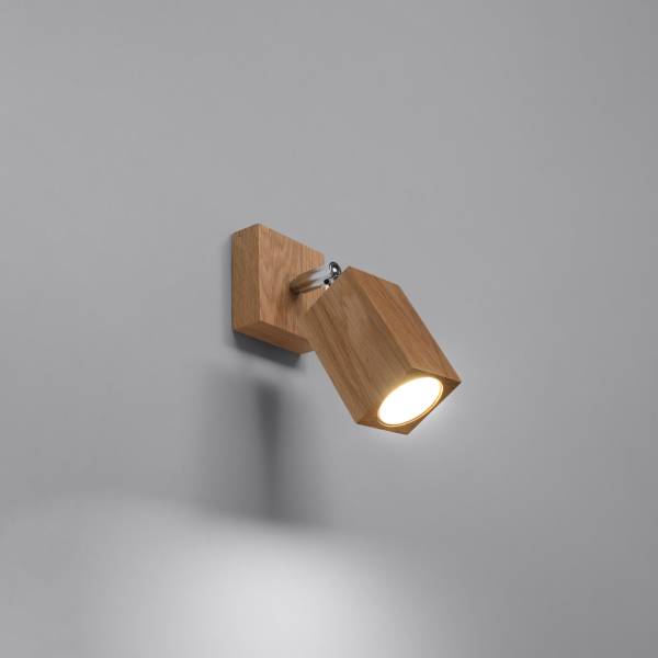 Wandlamp Keke Braun - Holzverbundwerkstoff - 19 x 17 x 8 cm