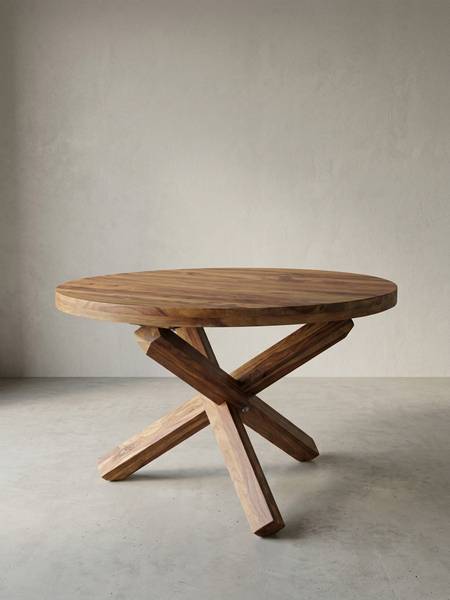 Esstisch TEKO Braun - Sheesham - 120 x 75 x 120 cm