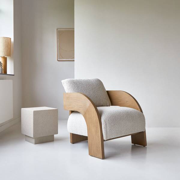 Sessel Boti Beige - Mindi - 72 x 64 x 81 cm