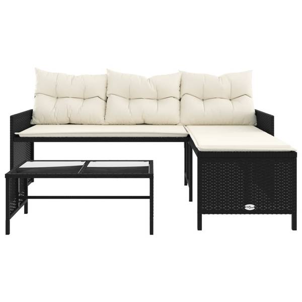 Canapé de jardin 3033167-1 (lot de 2) Noir