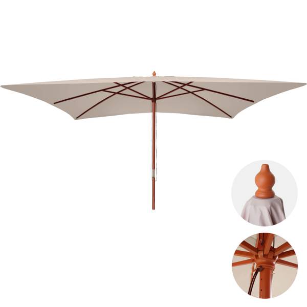 Parasol Floride 3x4m Blanc crème