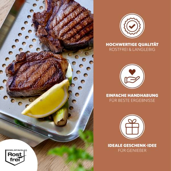 Grillplatte 14079 (2er-Set) 32 x 19 cm