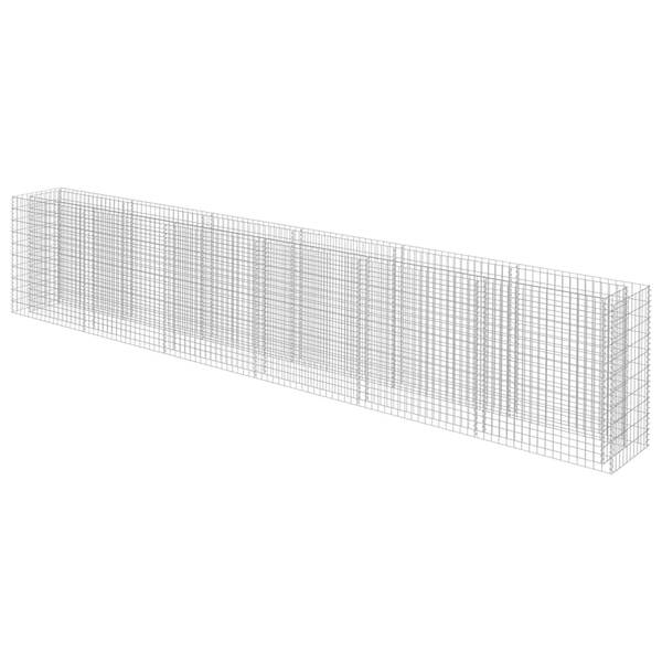 Gabion Verhoogde Plantenbak 296088 zilver - staal - 50 x 100 x 540 cm