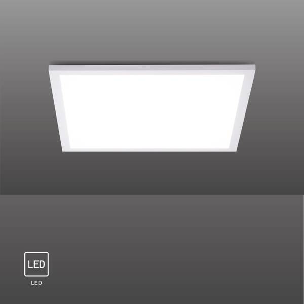 LED Panel Deckenlampe 45x45cm Weiß - Metall - Kunststoff - 45 x 7 x 45 cm