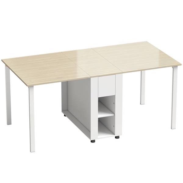 Opvouwbare eettafel 83A-501V90WT wit - plaatmateriaal op houtbasis - 85 x 73 x 169 cm