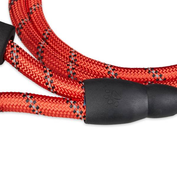 Hondenriem 150 cm rood zwart - grijs - rood - nylon - 165 x 3 x 5 cm