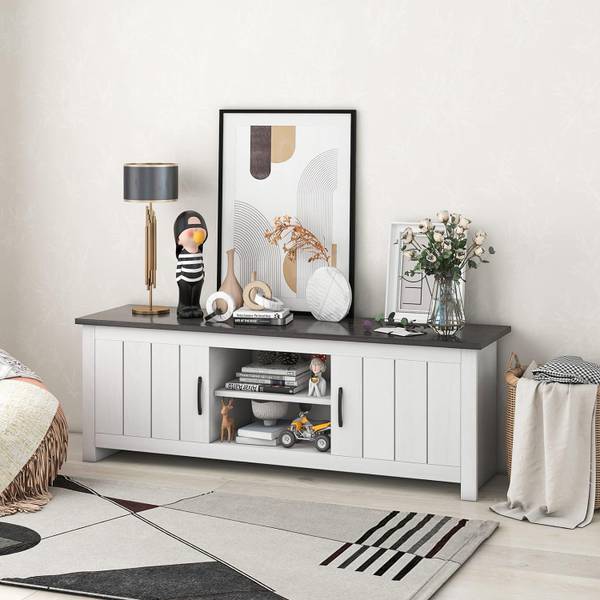 Banc TV TH32646 Marron - Bois manufacturé - 40 x 50 x 145 cm