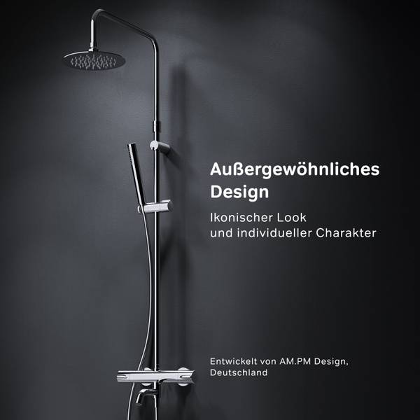 Duschsystem mit Thermostat Spike Silber - Messing - 29 x 146 x 59 cm