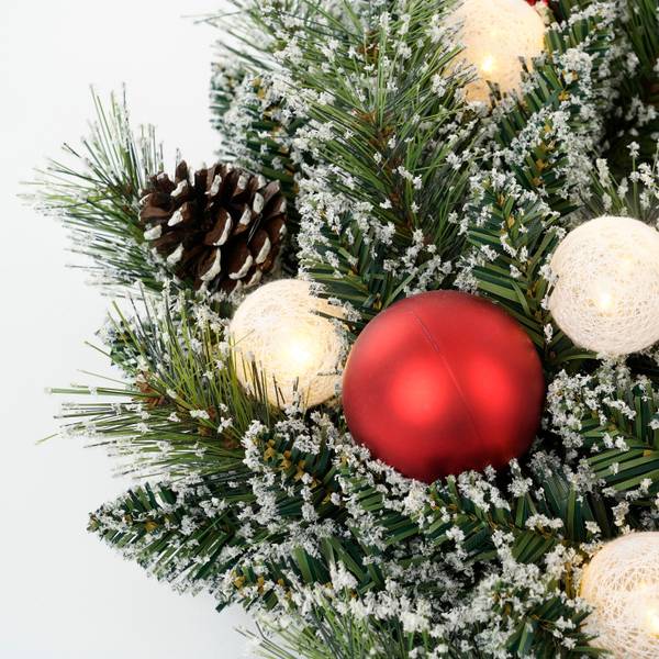 Weihnachtskranz Kaprun Grün - Metall - 45 x 10 x 45 cm