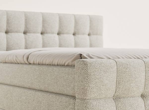 Lit à sommier Serene Beige - Largeur de la surface de couchage : 180 cm