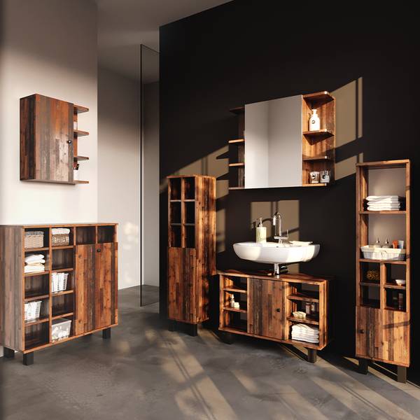 Badschrank Fynn 36626 Eiche Rustikal Dekor
